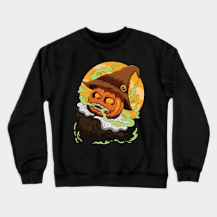 pumpkin straw hat Crewneck Sweatshirt